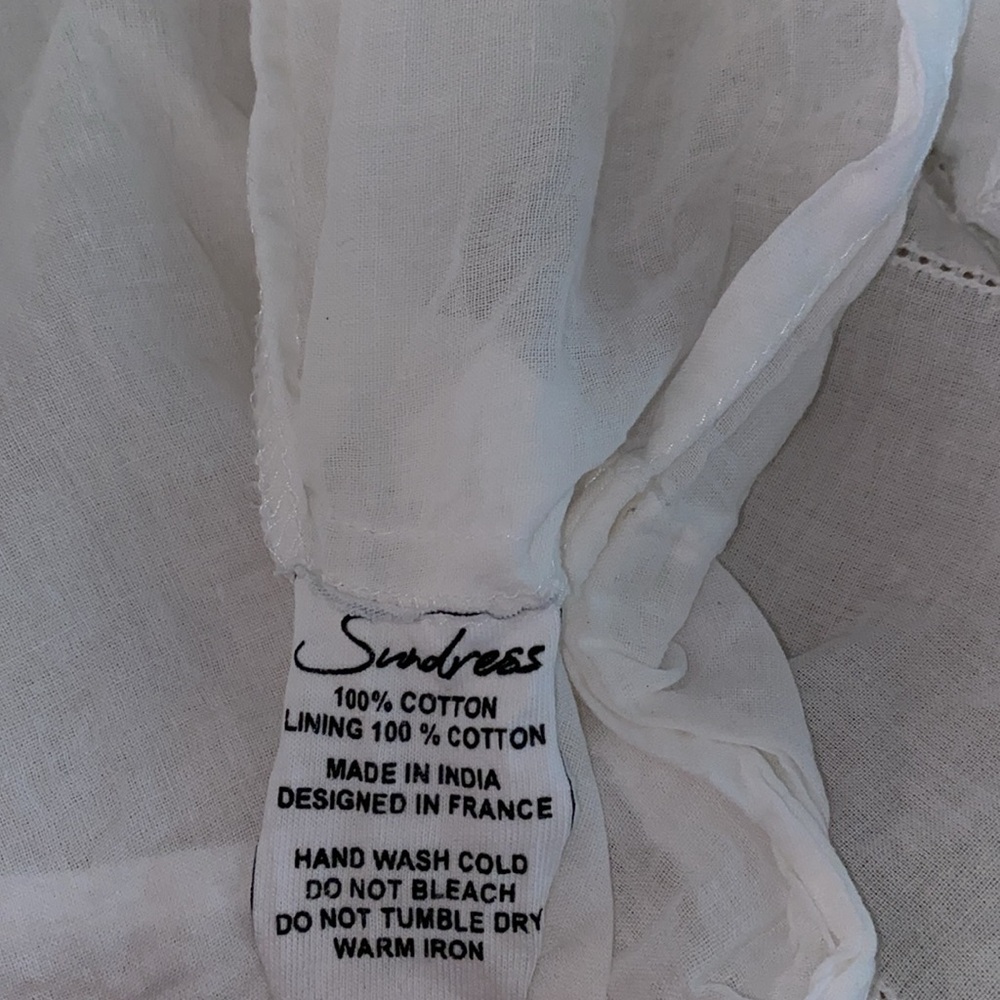 Sundress the brand 100% cotton white long strapless dress. Designed in F… - Picture 15 of 15